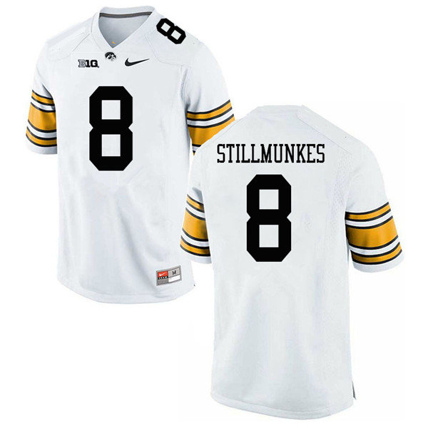 Men #8 Kordell Stillmunkes Iowa Hawkeyes College Football Jerseys Sale-White